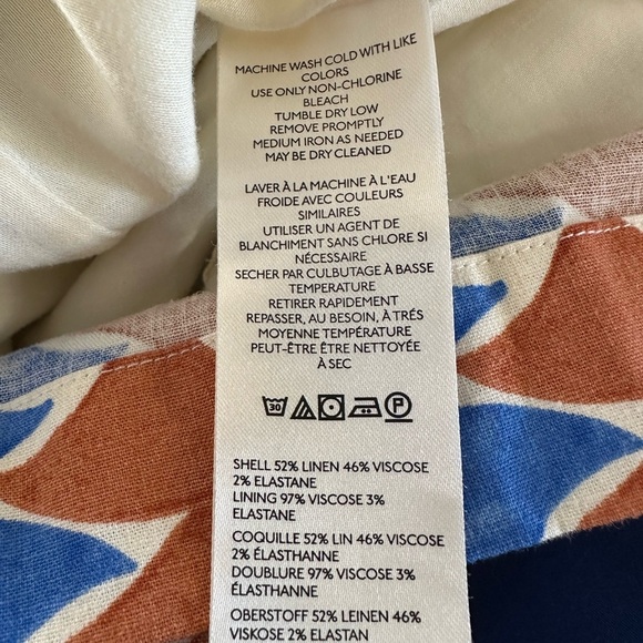 Geometric Blue and Brown Mini Dress - Picture 9 of 13